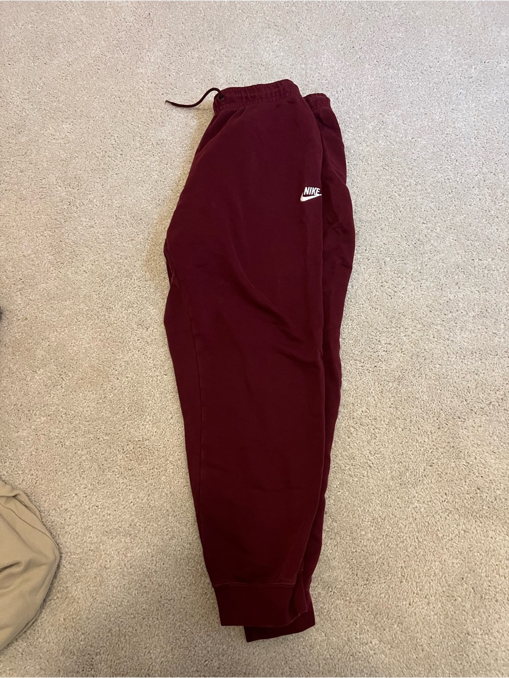 Nike Women’s  Burgundy Joggers with White Logo